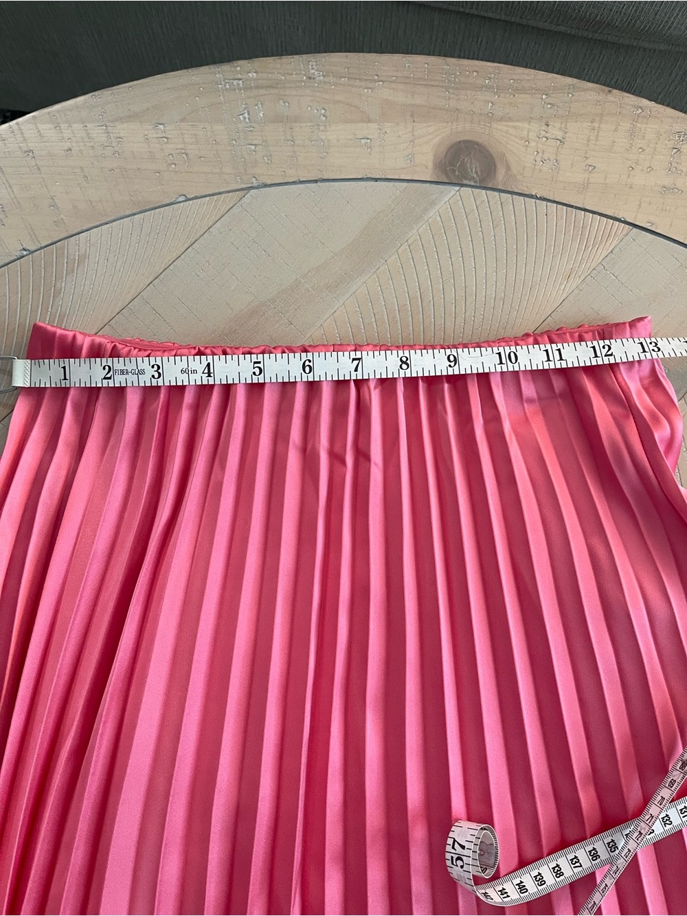 Saks Fifth Avenue Coral Pink Pleated Midi Skirt - Picture 4 of 6